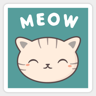 Happy Kawaii Cute Meow Cat Sticker